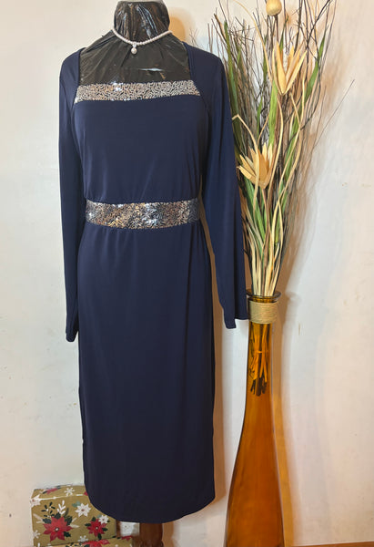 “TOUCH OF SEQUINS”, NAVY