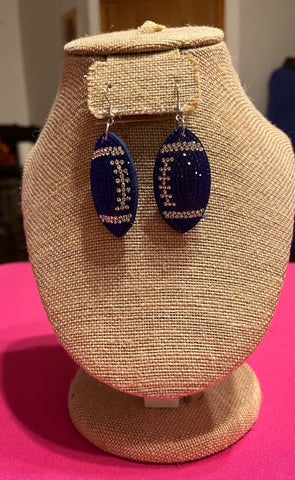 “THEE GAME “ EARRINGS, BLUE