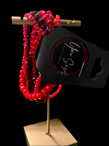 “MIX-IT BRACELETS”, RED-DARK BURGUNDY