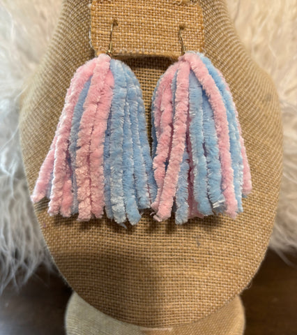 “POM POM CHENILLE” MIXED EARRINGS