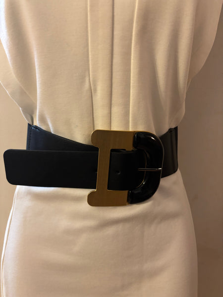 “B-BUCKLE BELT”, BLACK