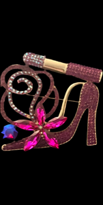 “SNAZZY BROOCH”, FUCSHIA