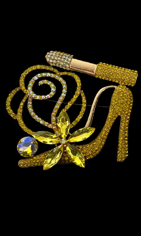 “SNAZZY BROOCH “, YELLOW