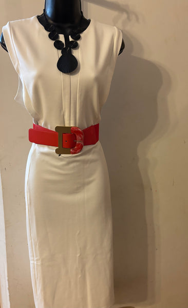 “B-BUCKLE BELT”, RED