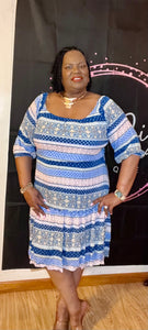 "GORGEOUS BLUE", MIDI DRESS