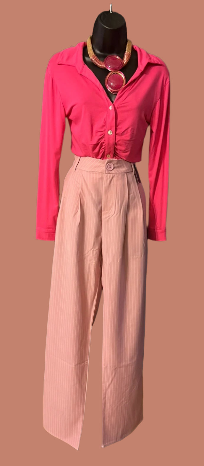 "CHIC SLACKS", BLUSH PINK