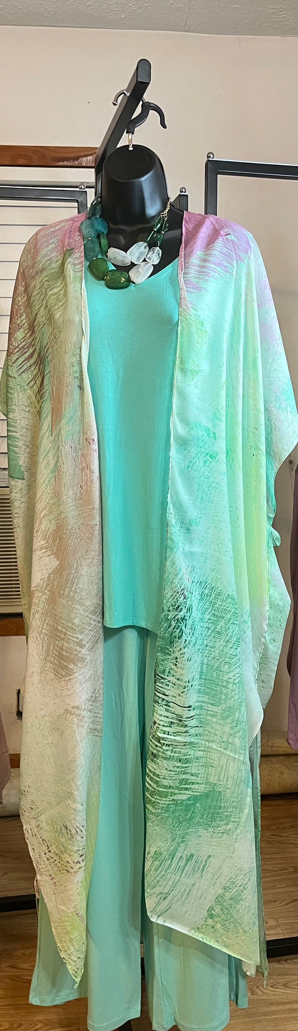 MAXI KIMONO/ROSE- MINT