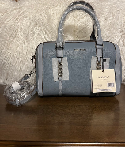 "ELLEN TRACEY BARRELL BAG", SKY BLUE