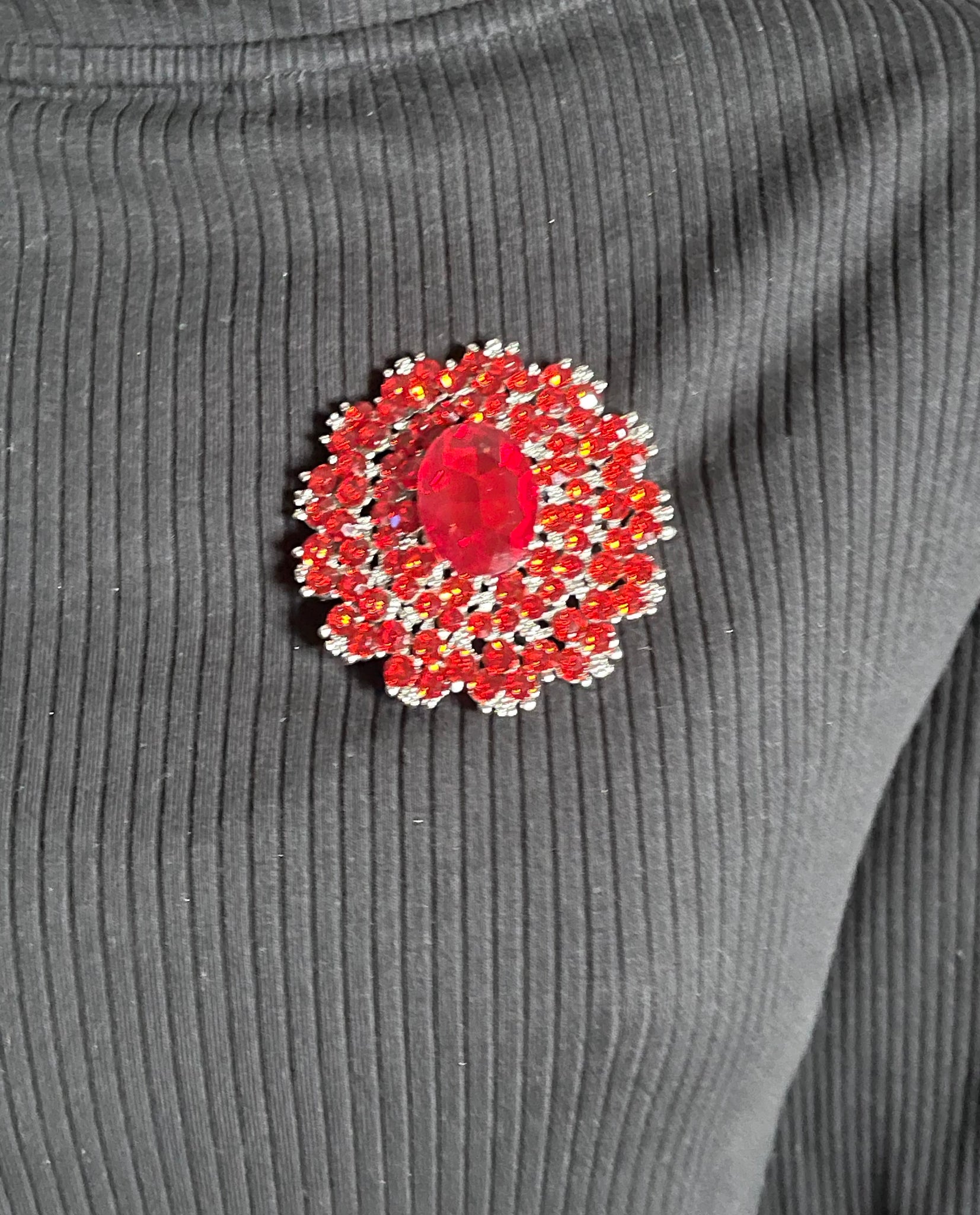"PRETTY-N-RED BROOCH"