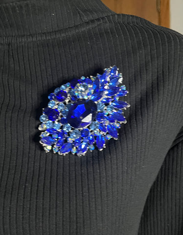 "PRETTY IN BLUE BROOCH"