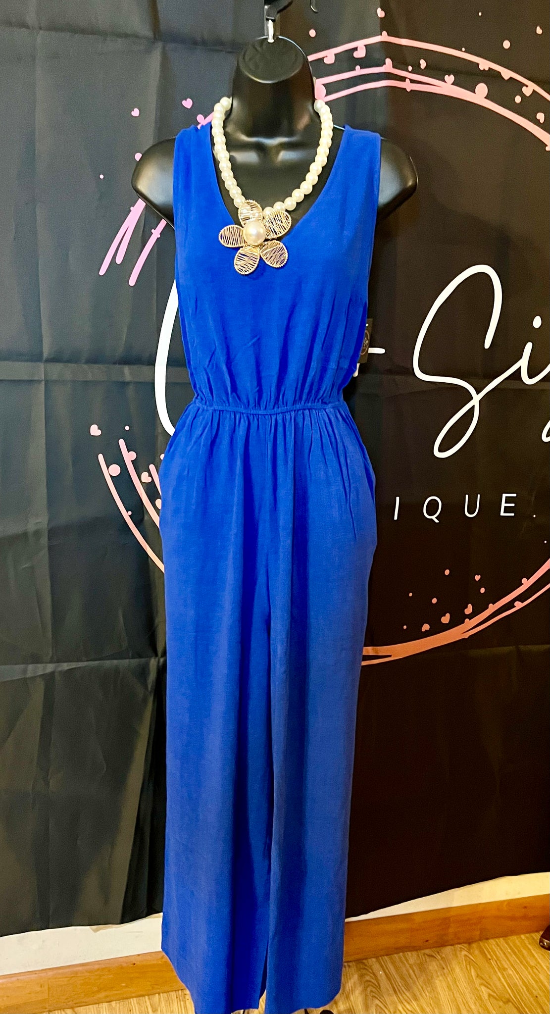"DAY-2-NIGHT", ROYAL BLUE JUMPSUIT