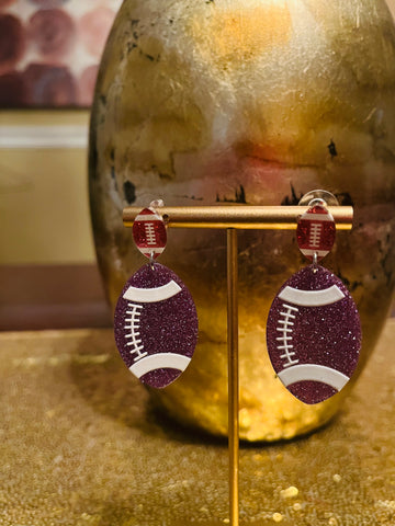 GAME DAY EARRINGS, PURPLE