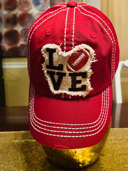 "LOVE HAT"-DARK RED