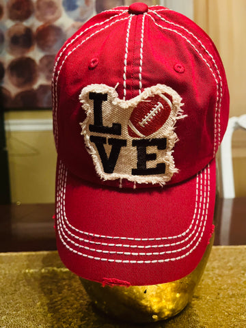"LOVE HAT"-DARK RED