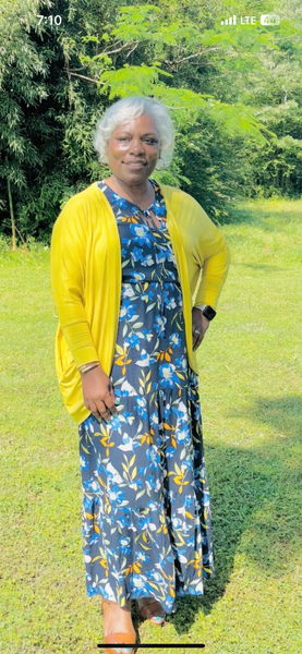 “SELF TIE MAXI DRESS”, ROYAL FLORALS