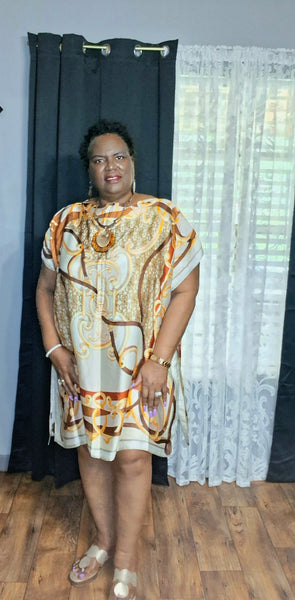 SILKY KIMONOS, BROWN