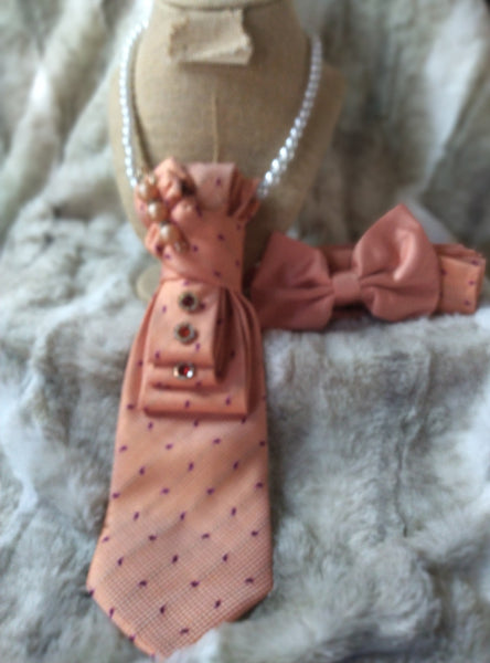 "JUST US TIE SETS", PEACH