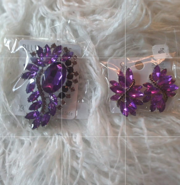 "SISTA DOTS TIE SET, PURPLE",